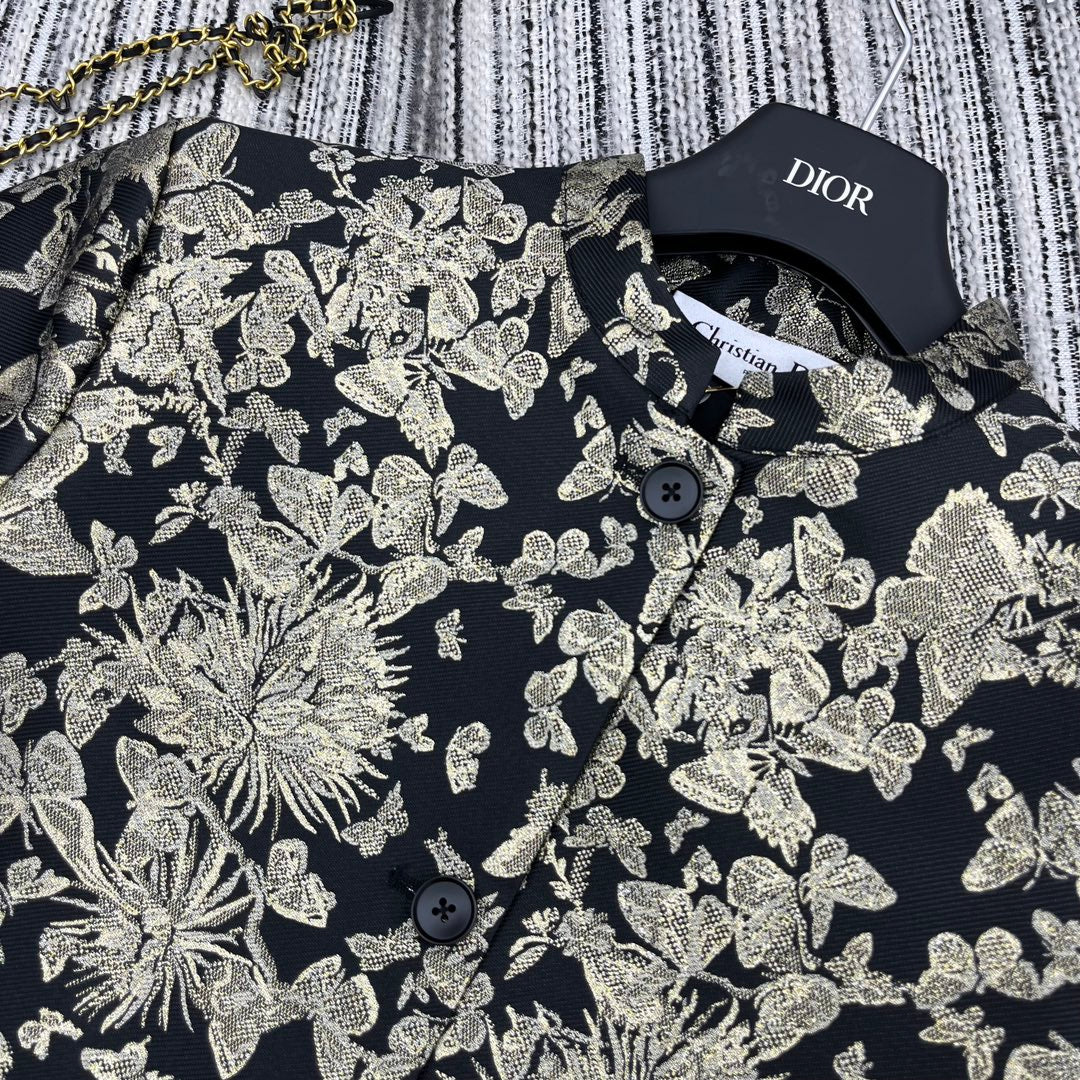 DIOR 25S CROPPED JACQUARD JACKET 796