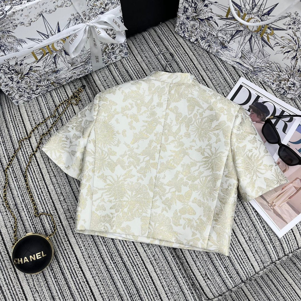 DIOR 25S CROPPED JACQUARD JACKET 795