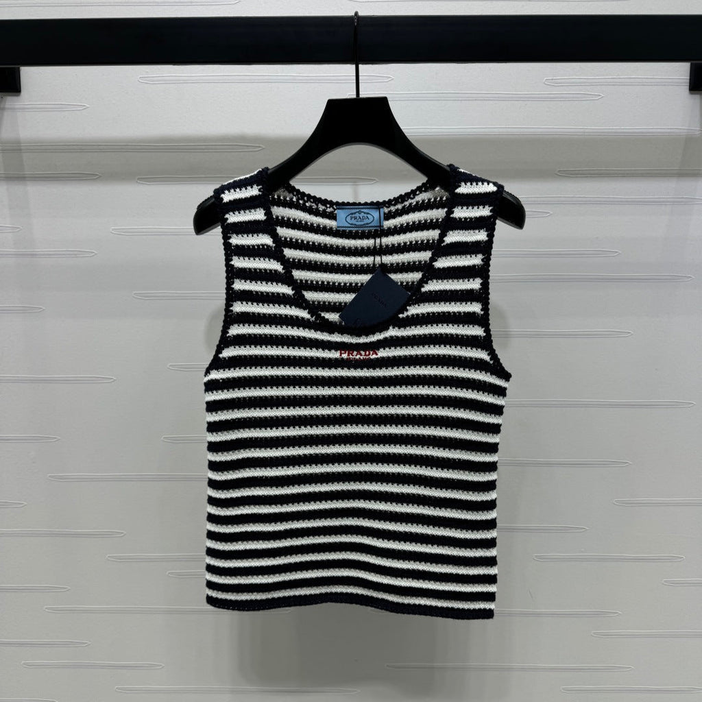 PRADA D 25S STRIPED SWEATER 264182
