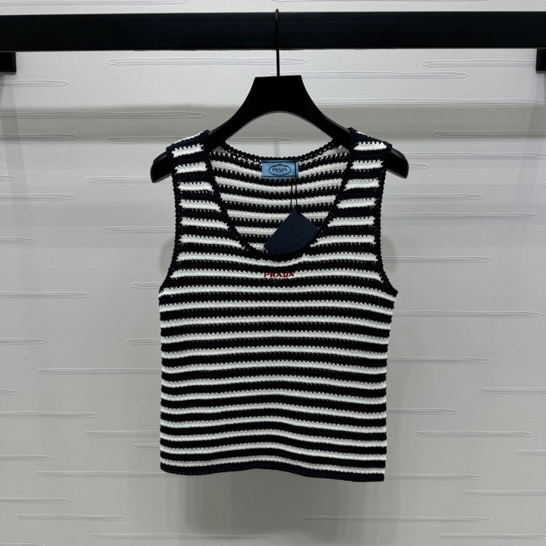 PRADA D 25S STRIPED SWEATER 264182