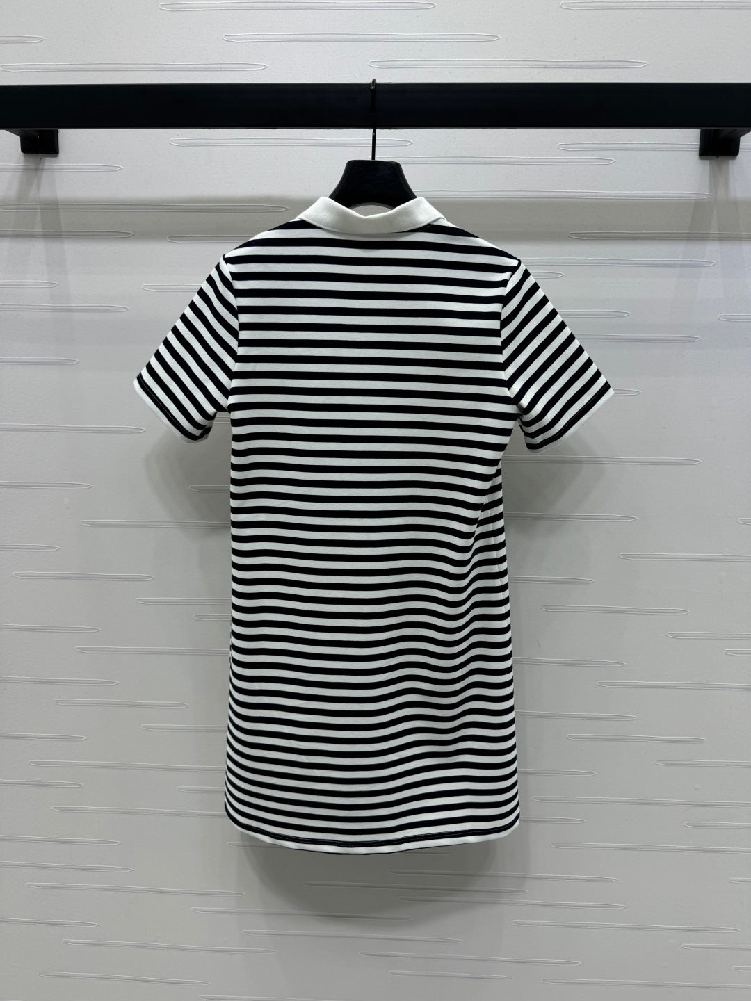 PRADA D 25S STRIPED SHORT SLEEVE KNIT DRESS 264218