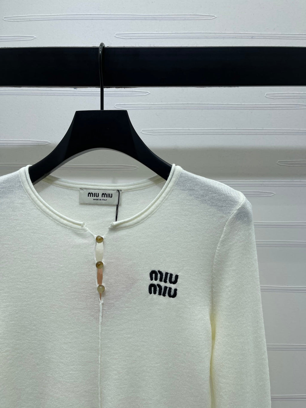 MIUMIU KNITTED LONG SLEEVE TOP STYLE 482