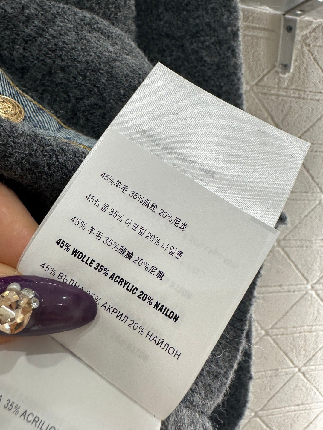 MIUMIU KNIT JACKET WITH DENIM STYLE 735