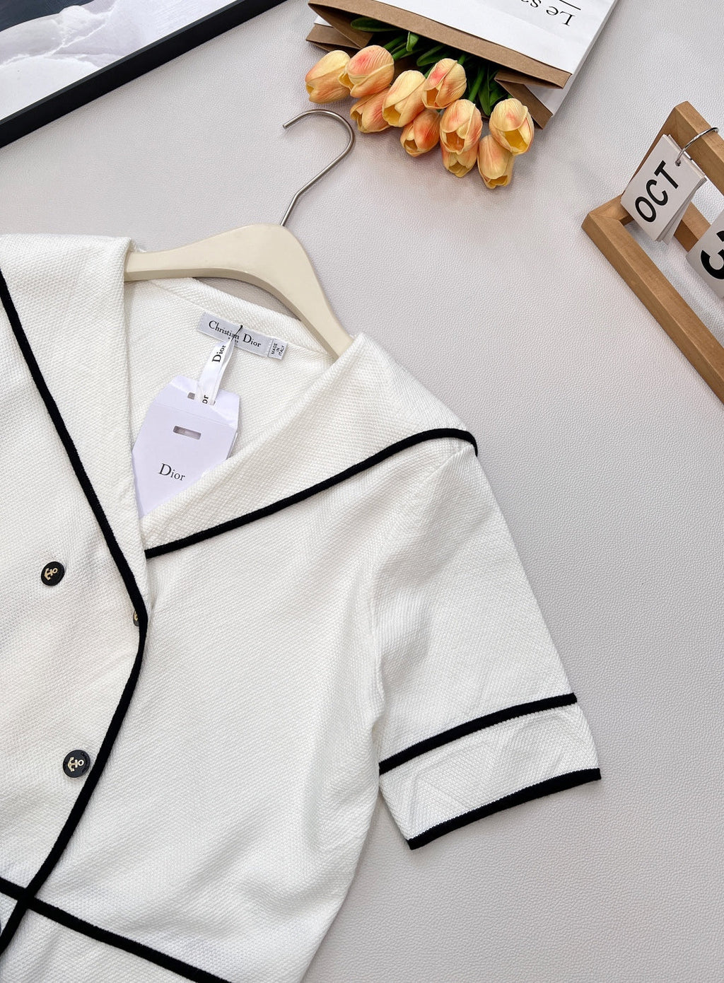 DIOR 25S CROPPED KNIT JACKET 833
