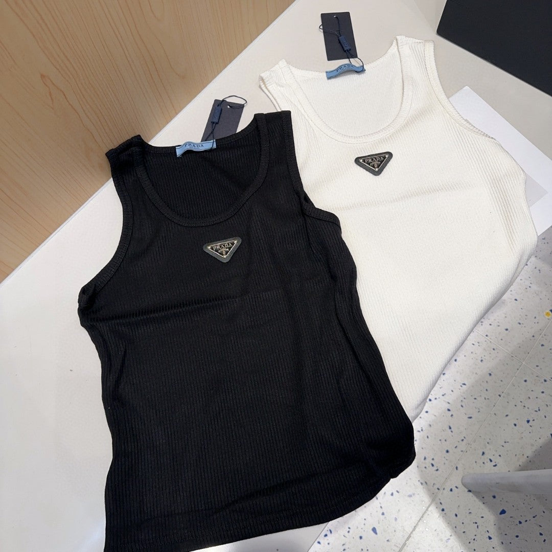 PRADA CAMISOLE 624507 IN WHITE COTTON RIBBED