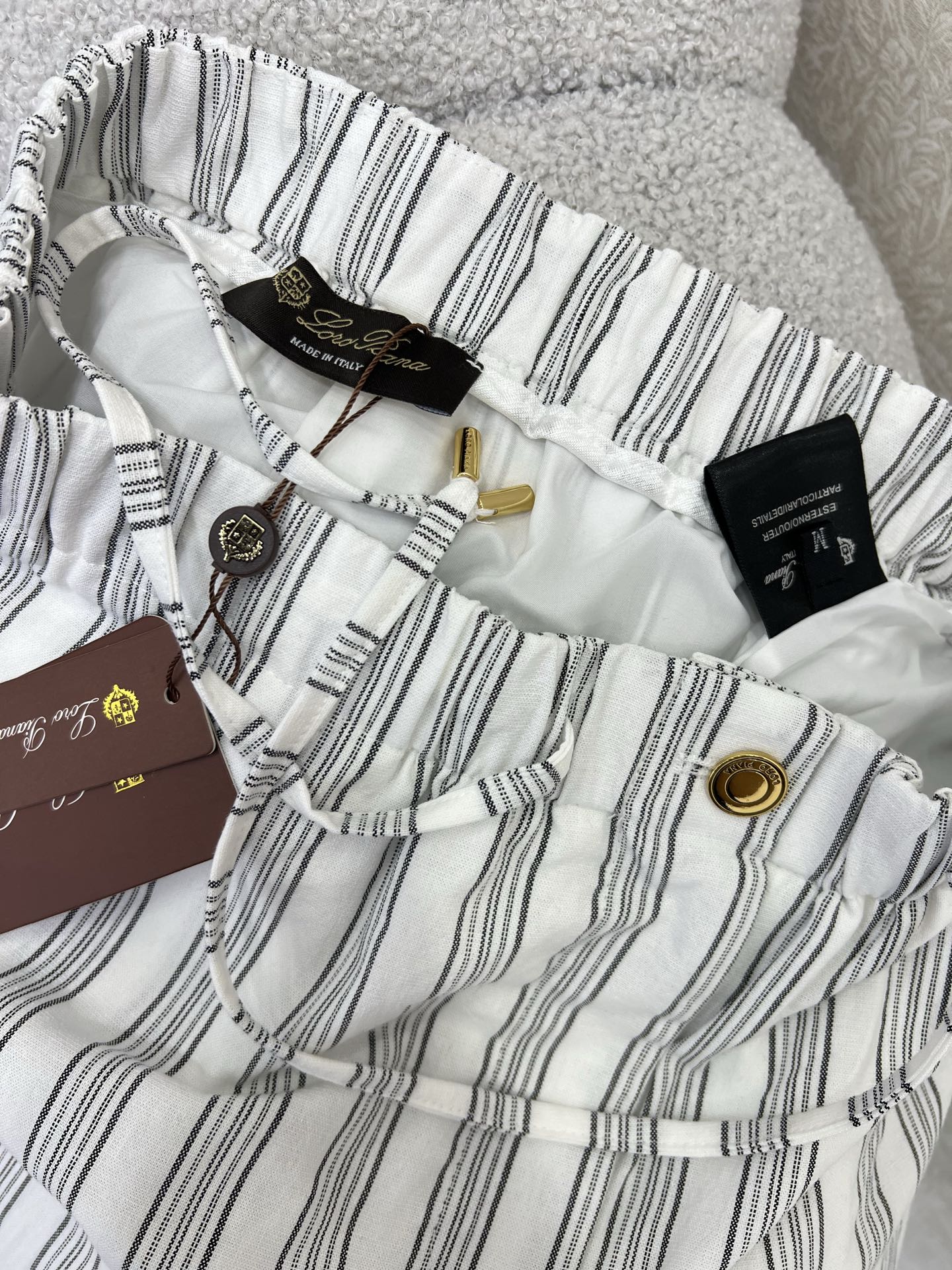 RALPH LAUREN STRIPED LINEN SHORTS 269163