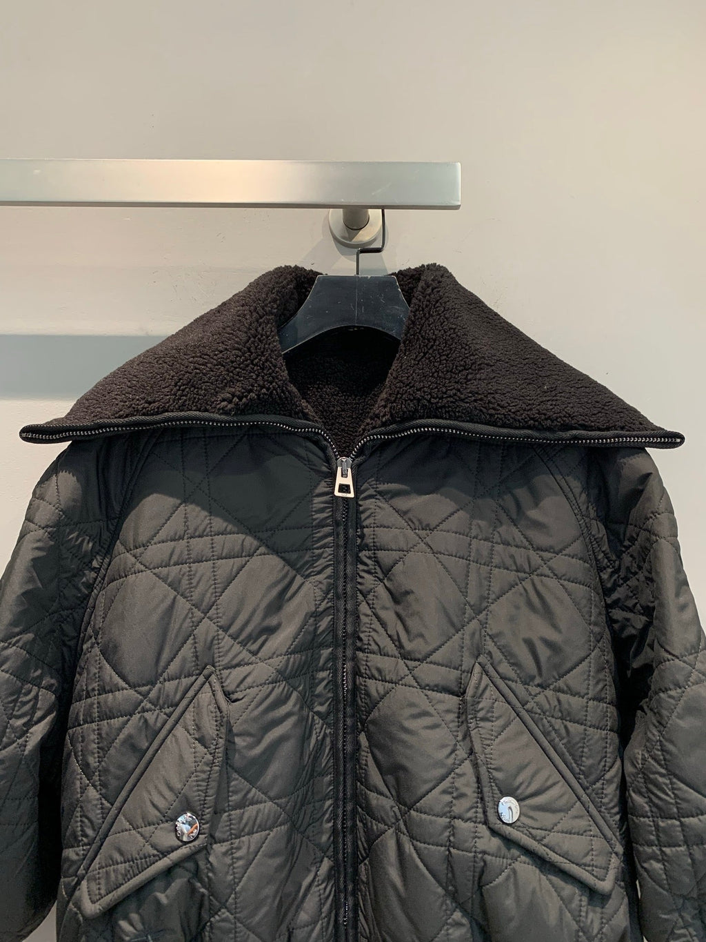 DIOR 25S COTTON SHERPA-COLLAR JACKET 536
