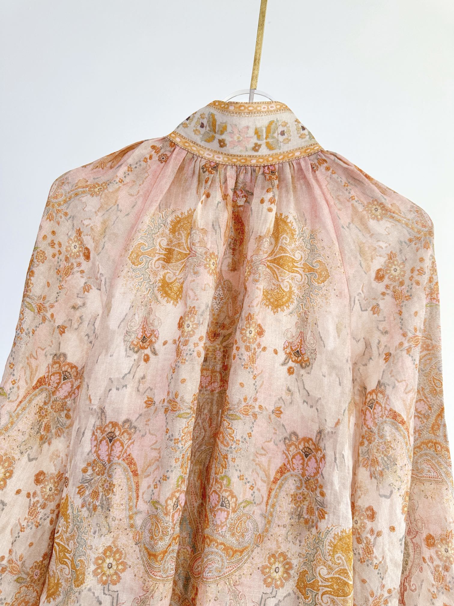 ZIMMERMANN HIGH-NECK FLARE-SLEEVE TOP 270178