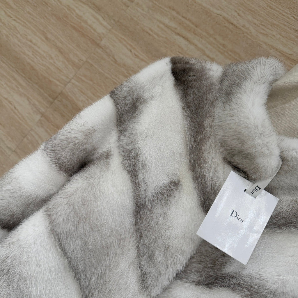 DIOR 25S STAND-COLLAR MINK FUR JACKET 778